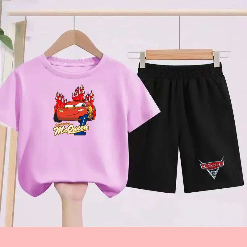Disney Car Print T-shirt + shorts Toddler Clothes