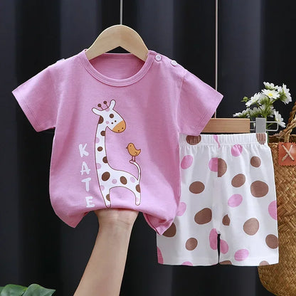 Short sleeve Baby Children Clothing Toddler Suit