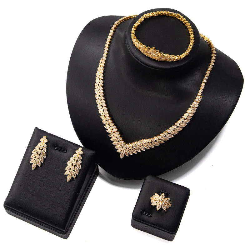 Cubic Zirconia Dubai Jewelry Set