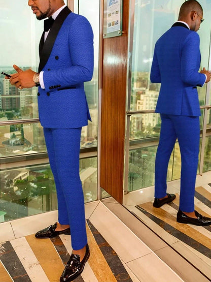 Floral Tuxedo, Paisley Lapel Single-Button Single-Breasted Suit