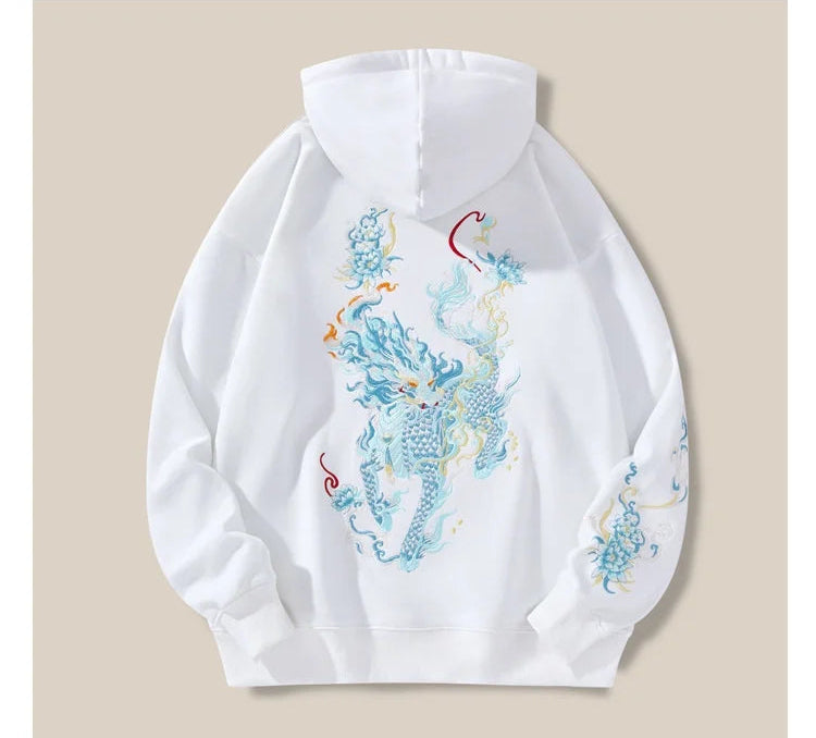 Dragon Embroidery Hoodies Unisex