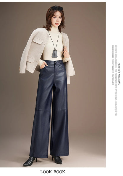 Warm Splice Leather Pants