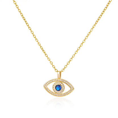 Zircon Evil Eye Pendant Necklace for Women