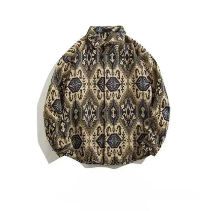 Cuban Vintage Men Loose-fit Shirt Jacket