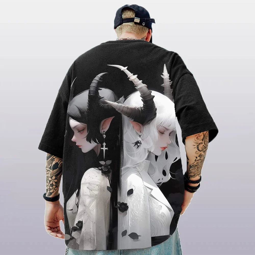 Oversized Hip hop Short Sleeve T-Shirt For Men