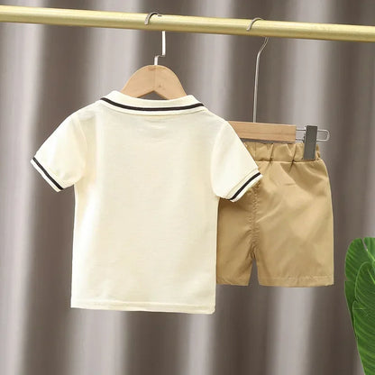 Summer Cotton Short sleeve fashion Suit 2PCS