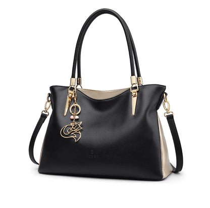 Cowhide Shoulder Tote Bag