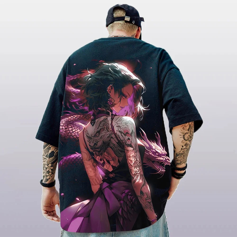 Oversized Hip hop Short Sleeve T-Shirt For Men