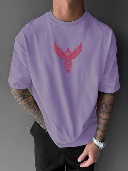 Astronaut landing round neck short sleeved T-shirt for Unisex