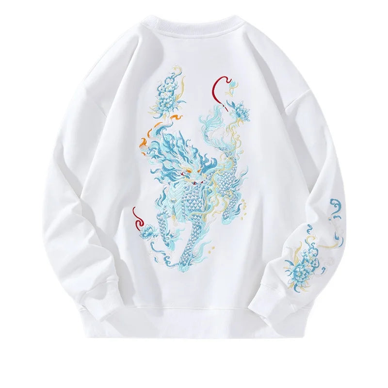 Dragon Embroidery Hoodies Unisex