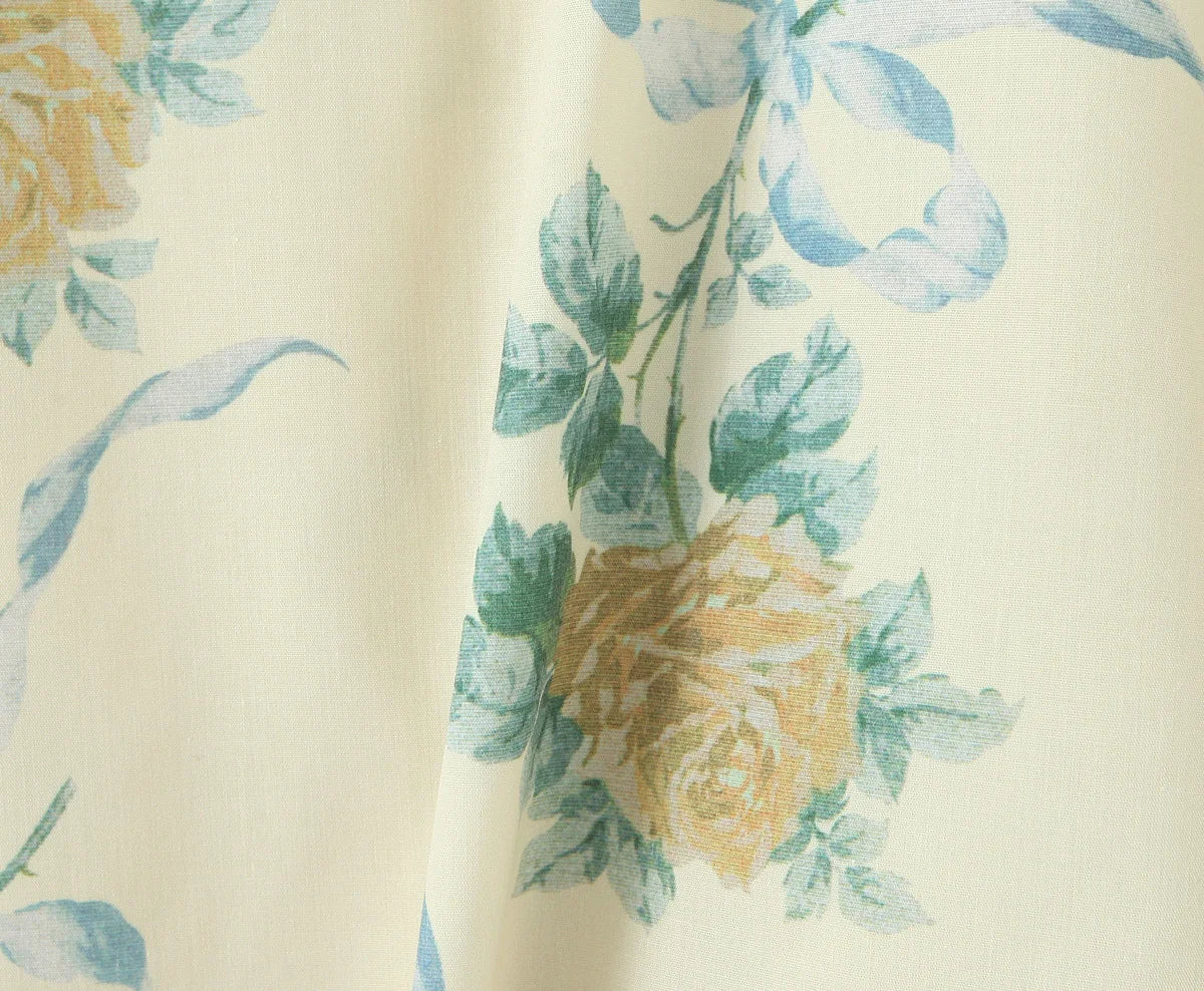 Floral Print Fishbone Waist Spaghetti Straps Dress