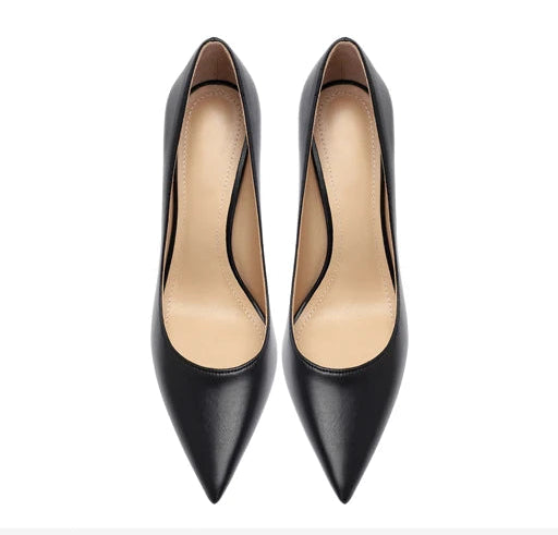 Matte Black Women's High Heels
