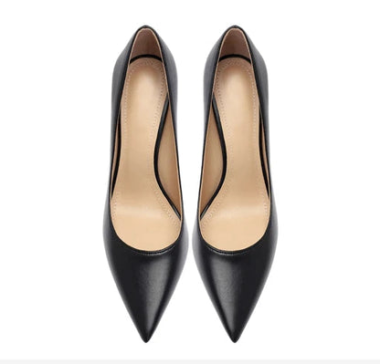 Matte Black Women's High Heels
