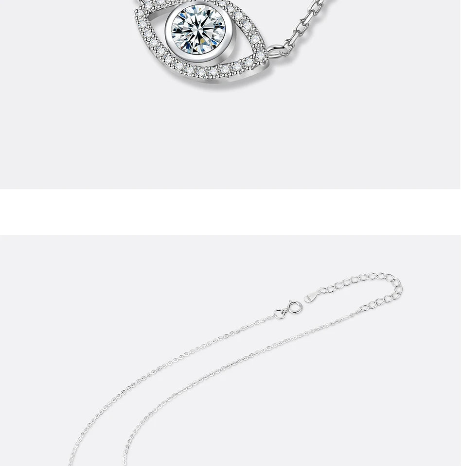 Silver eye Pendant Laboratory Diamond