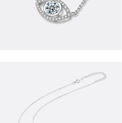 Silver eye Pendant Laboratory Diamond