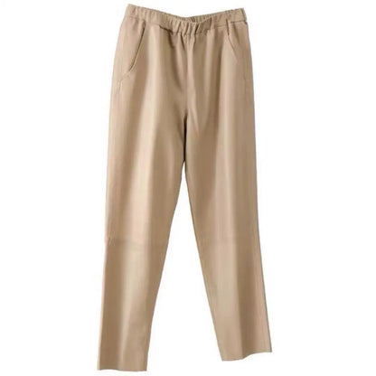 Genuine Leather Harem Pants for Women