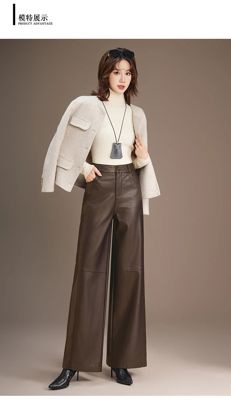 Warm Splice Leather Pants