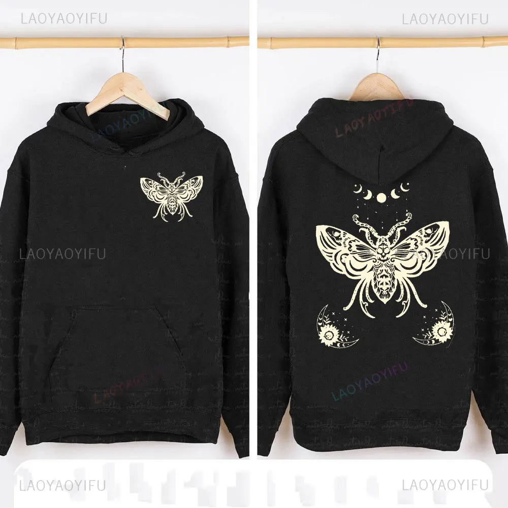 Lunar Moth Hoody Fairy core Hoodie for women