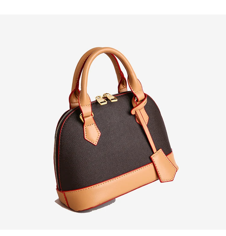Vintage Leather Shell Bag