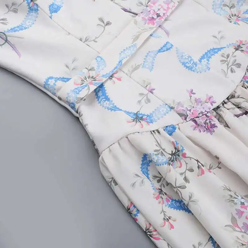 Floral Printed Sexy A-line Dress Women