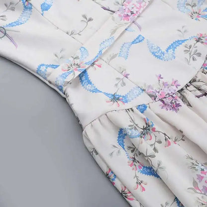 Floral Printed Sexy A-line Dress Women