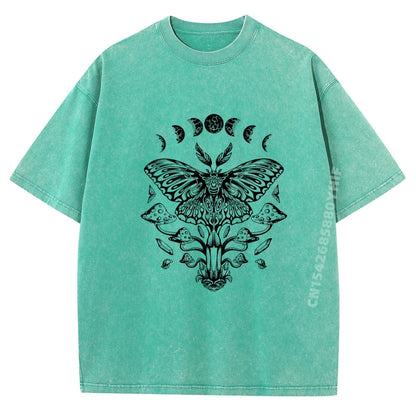 Mushroom Insect Occult Luna Gothic T-Shirt for Unisex