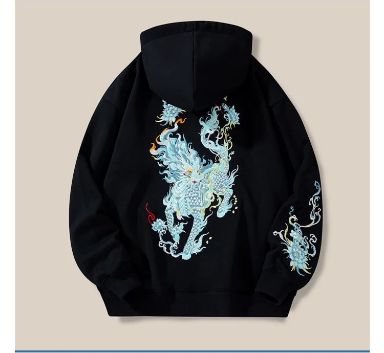 Dragon Embroidery Hoodies Unisex