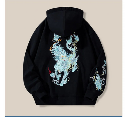 Dragon Embroidery Hoodies Unisex