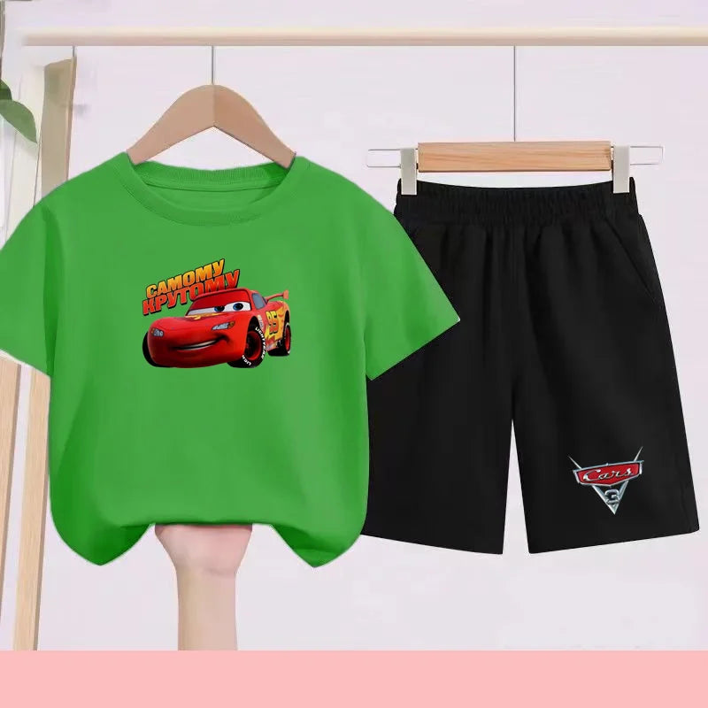 Disney Car Print T-shirt + shorts Toddler Clothes