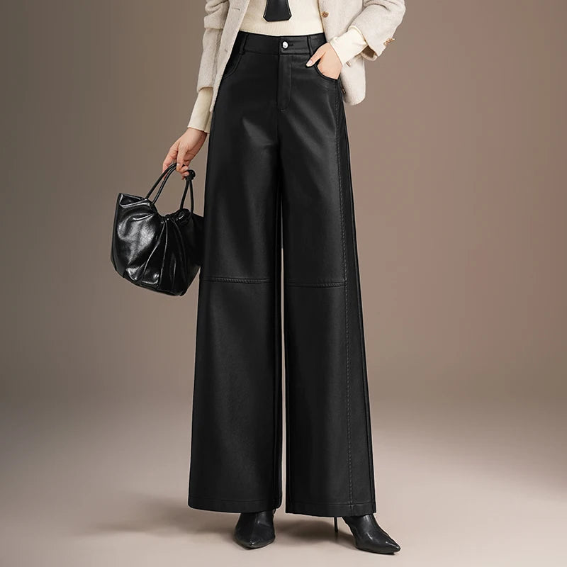 Warm Splice Leather Pants