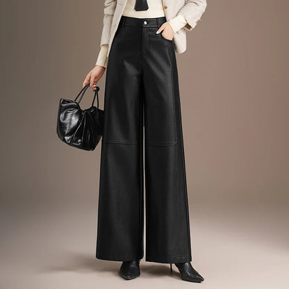 Warm Splice Leather Pants