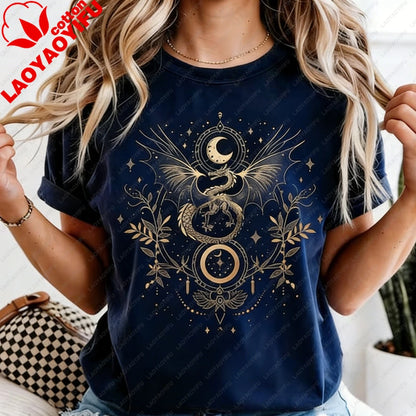 Celestial Dragon Moon Phase T-Shirt