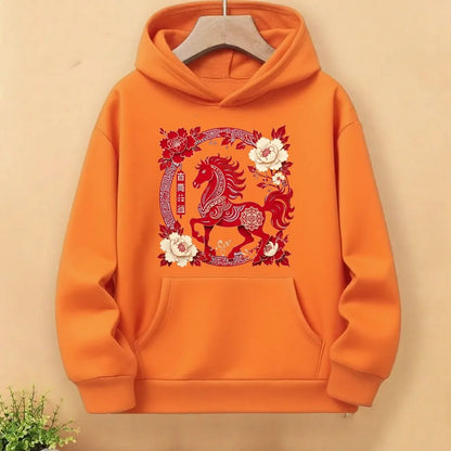 The Horse Lunar Zodiac Pullover Unisex Hoodie