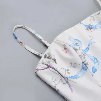 Floral Printed Sexy A-line Dress Women