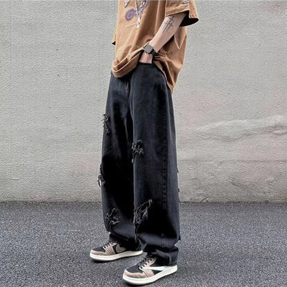 Men Straight Leg Denim Jeans