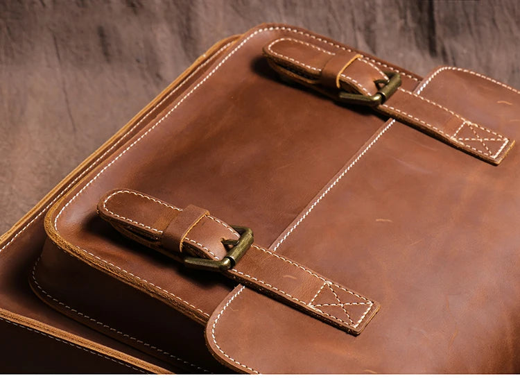 Retro Bag Crazy Horse Leather Bag Men's
