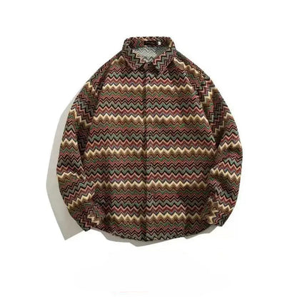 Cuban Vintage Men Loose-fit Shirt Jacket