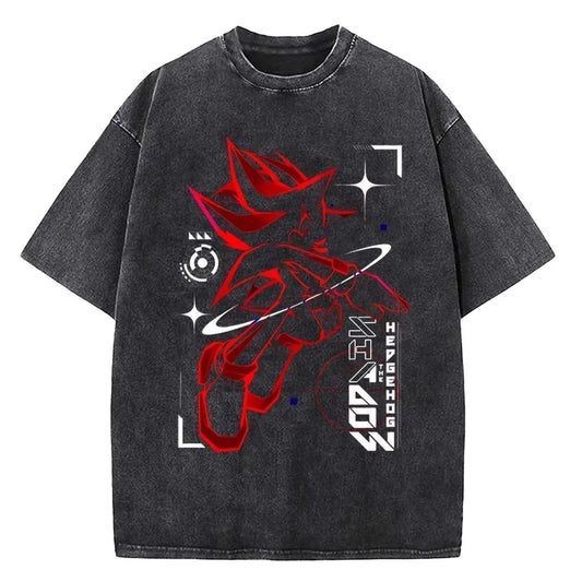 90s Shadow Hedgehog Cotton Round Neck T-shirt