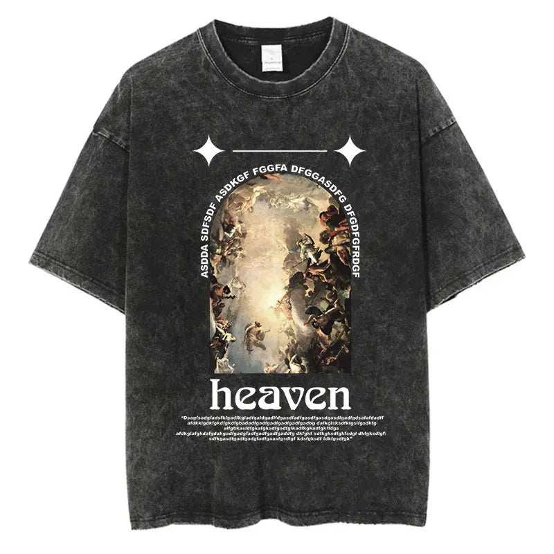 Black Short Sleeve Cotton Loose Tees