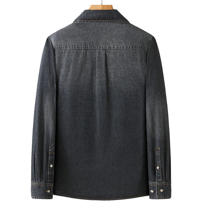 Denim Shirts Men Slim Fit