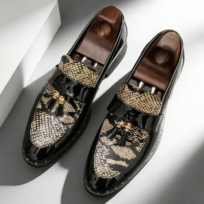 Slip-On Pointed Toe Patent Leather Shoes
