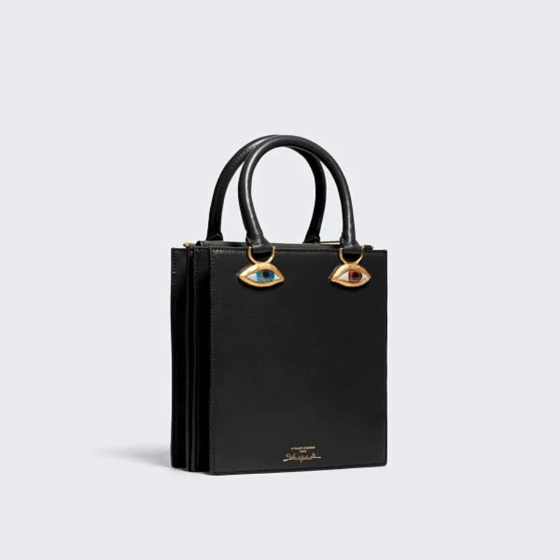 Mini Face Leather Handbag