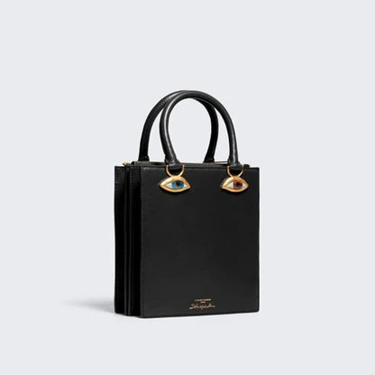 Mini Face Leather Handbag