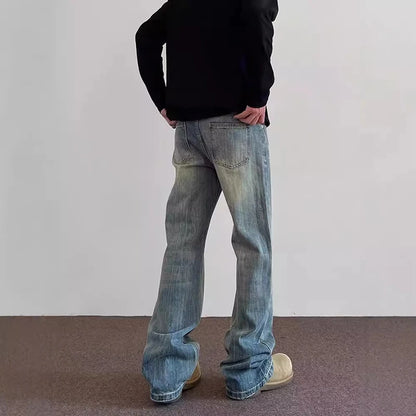 Men's Straight Wide-Leg Pants