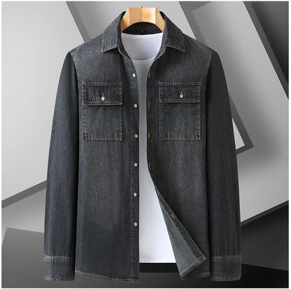 Denim Shirts Men Slim Fit