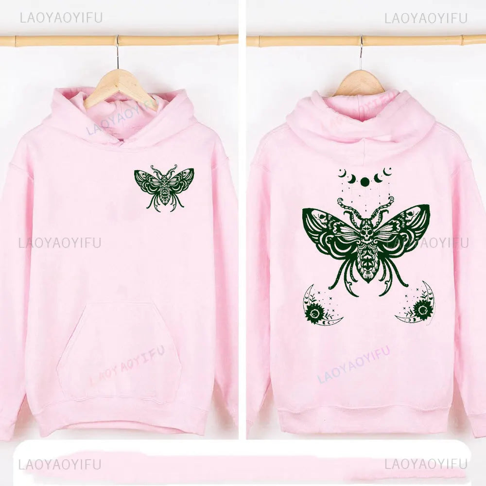 Lunar Moth Hoody Fairy core Hoodie for women