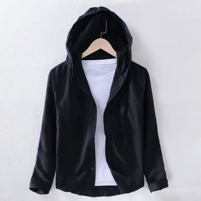 Casual Top Thin Hooded Striped Jacket