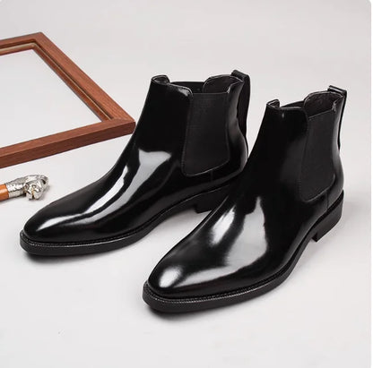 Men's Chelsea Boots, Glossy Leather