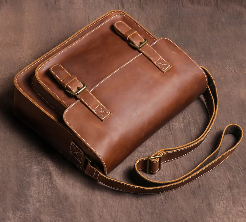 Retro Bag Crazy Horse Leather Bag Men's