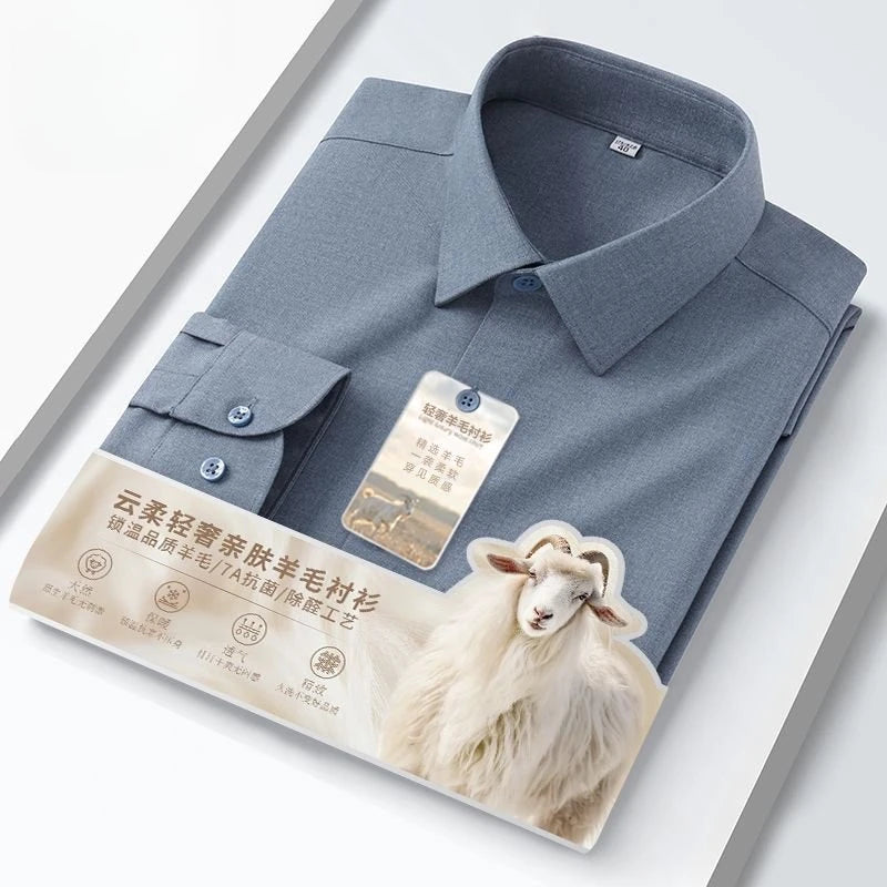 Wool model long sleeve shirts for Men